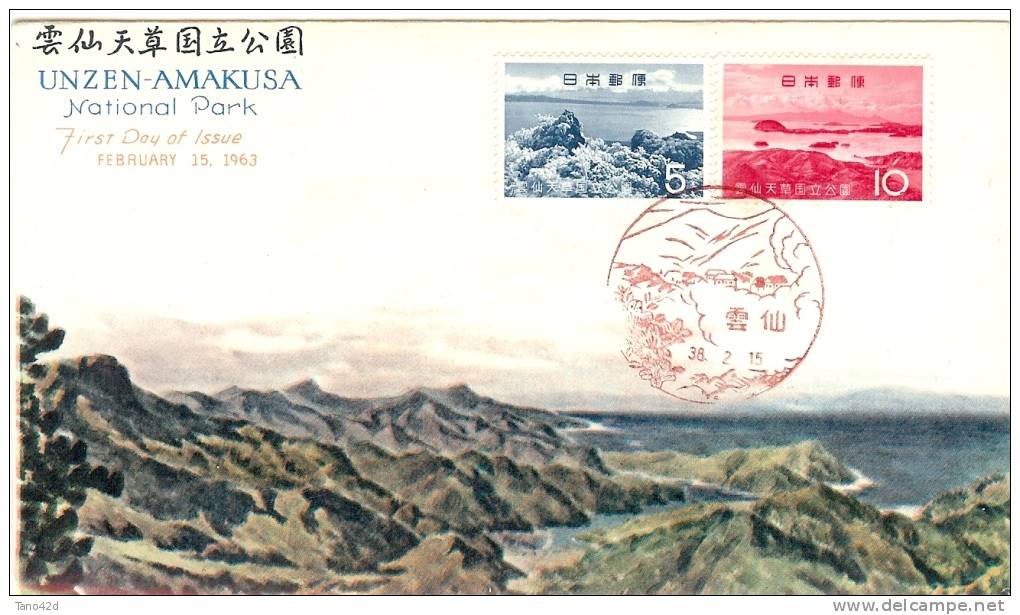 REF LBR 30 - JAPON FDC UNZEN AMAKUSA NATIONAL PARK 15/2/1963 - FDC