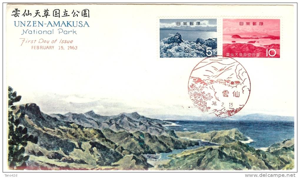 REF LBR 30 - JAPON FDC UNZEN AMAKUSA NATIONAL PARK 15/2/1963 - FDC