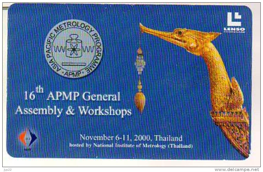 Télécarte Téléphone Thaïlande Thailand 16th APMP General Assembly & Workshops 6-11-2000 - Bijou Tête D' Hyppocampe - Thaïlande