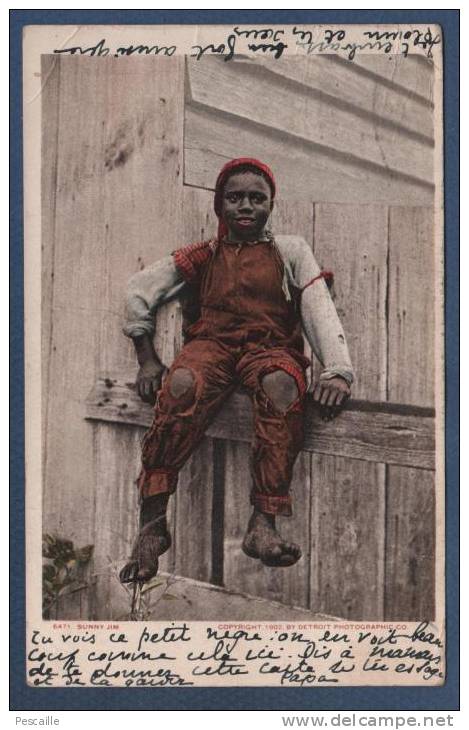 BLACK AMERICANA - CP SUNNY JIM - DETROIT PHOTOGRAPHIC CO Nr 6471 - 1907 - Black Americana