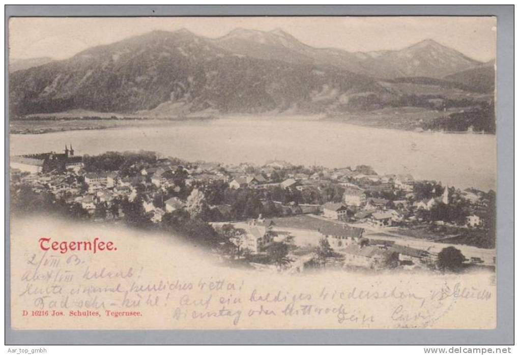 DE Bayern Tegernsee 1903-08-08 Fotokarte Jos.Schultes #D16216 - Tegernsee