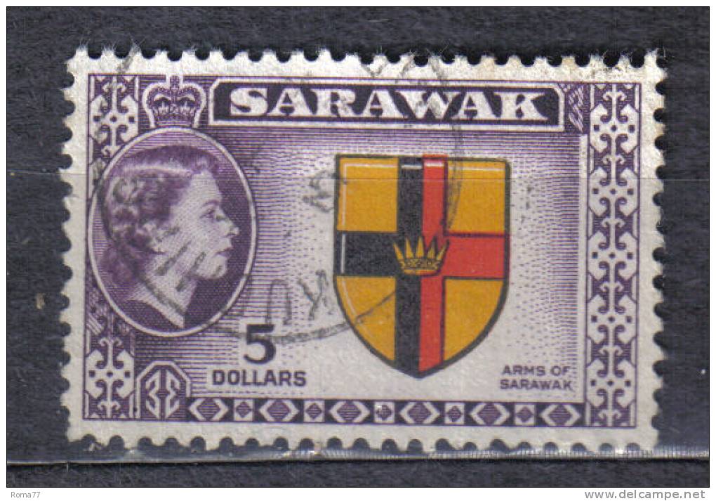 AP64 - SARAWAK , 5 Dollari N. 203  Used - Sarawak (...-1963)