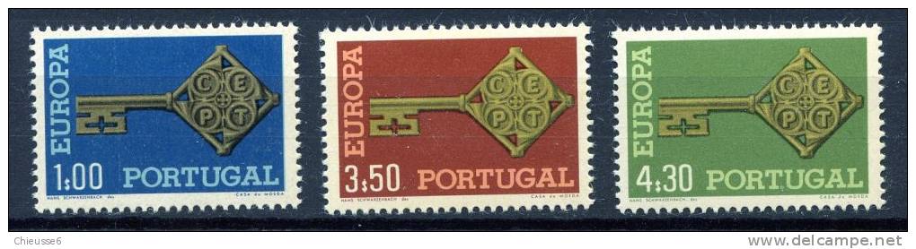 Portugal  ** N° 1032 à 1034 - Europa 1968 - 1968