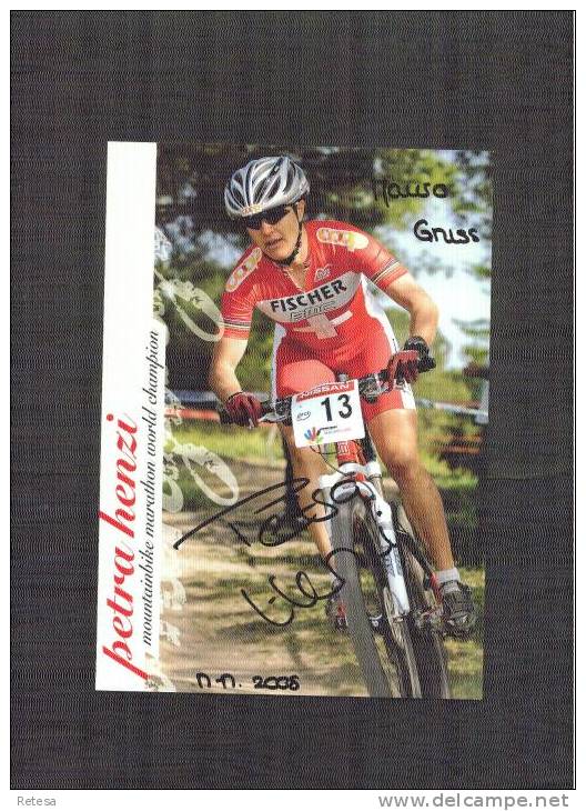 HANDTEKENING PETRA  HENZI  WERELDKAMPIOEN  MOUNTAINBIKE  MARATHON  2007 - Autres & Non Classés