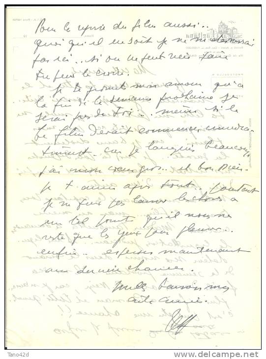 REF LBR 30 - LETTRE EXPRES A EN TÊTE "LA CAPITANA" ROMA / RUEIL MALMAISON 28/6/1952 COMPLETE DE SA CORRESPONDANCE - Cinema