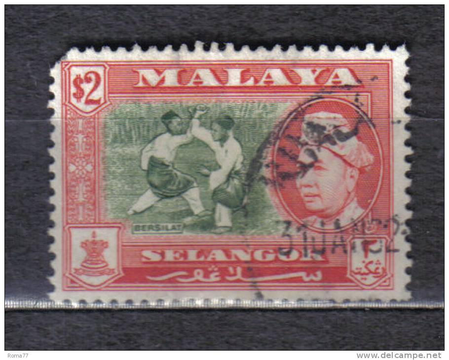 AP75 - SELANGOR , 2 Dollaro N. 76  Used. 1 Dente Corto - Selangor