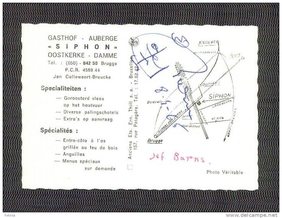 HANDTEKENING  JEF BURM VLAAMS  ACTEUR  8-4-1965 GESTORVEN 2-4-2011 - Autres & Non Classés