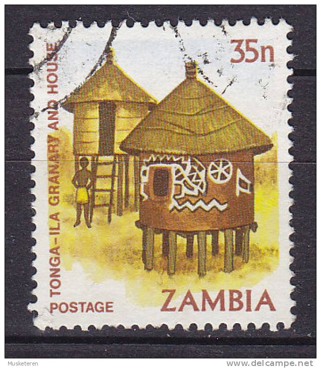 Zambia 1981 Mi. 258      35 N Tonga-Ila Granary And House Haus Und Scheune - Zambie (1965-...)