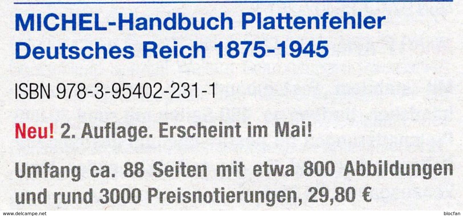 Deutsche Reich 1875-1945 MlCHEL Plattenfehler 2018 New 30€ D Kaiserreich DR 3.Reich Error Special Catalogue Germany - Philately