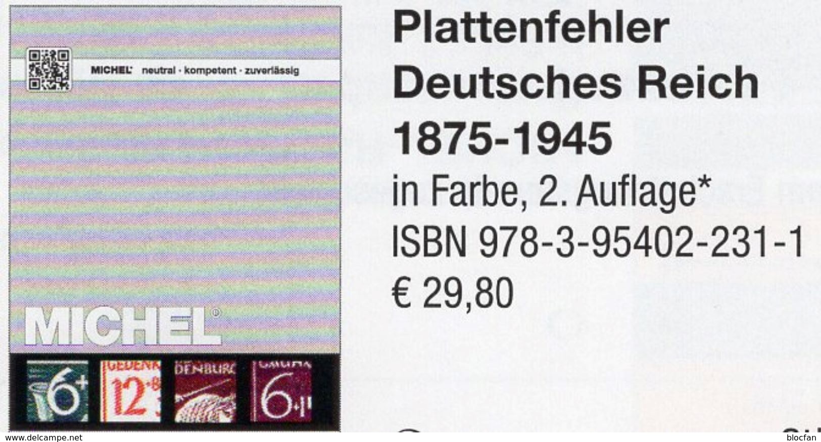 Deutsche Reich 1875-1945 MlCHEL Plattenfehler 2018 New 30€ D Kaiserreich DR 3.Reich Error Special Catalogue Germany - Philatelie