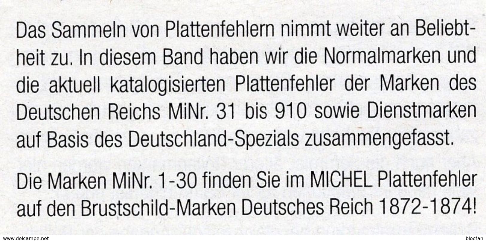 Deutsche Reich 1875-1945 MlCHEL Plattenfehler 2018 New 30€ D Kaiserreich DR 3.Reich Error Special Catalogue Germany - Philately