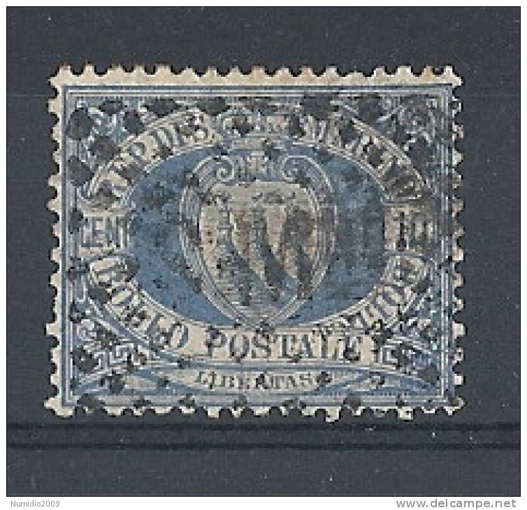 1877-90 SAN MARINO USATO STEMMA 10 CENT - RR8644 - Used Stamps