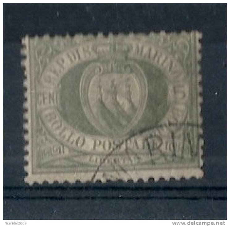 1892-94 SAN MARINO USATO STEMMA 5 C - RR8644 - Used Stamps