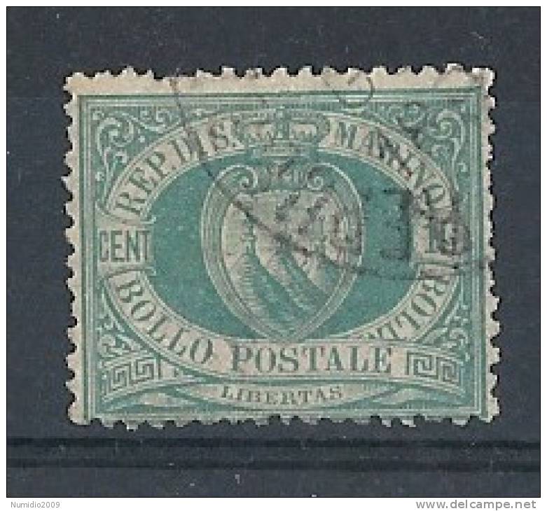 1892-94 SAN MARINO USATO STEMMA 10 CENT - RR8662 - Used Stamps