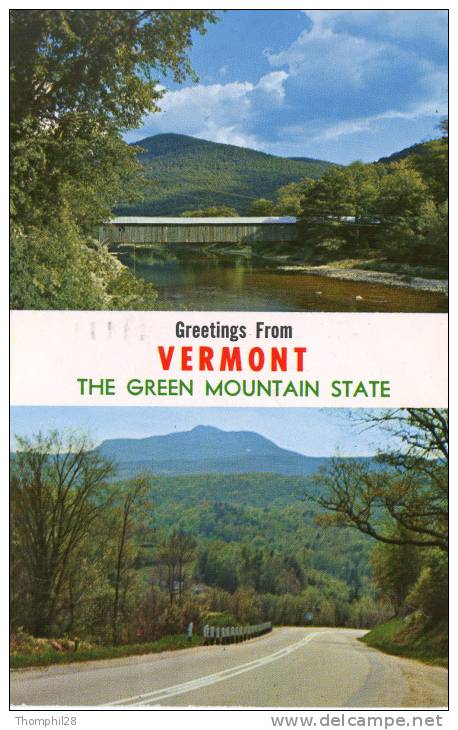 Greetings From VERMONT, THE GREEN MOUNTAIN STATE - CPSM, Petit Format, Ciorculé En 1963 - Andere & Zonder Classificatie