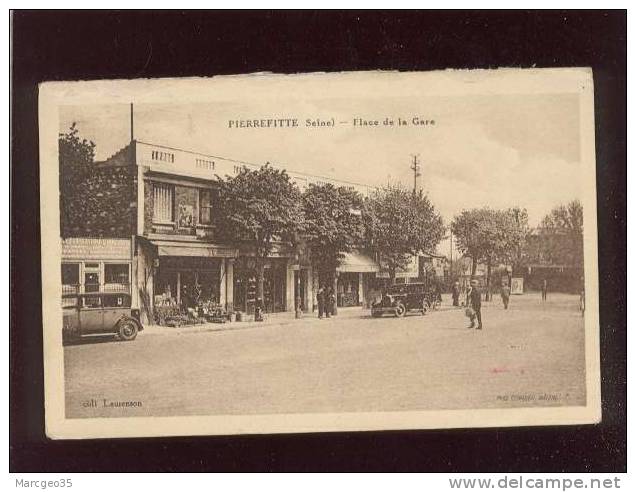 Pierrefitte Place De La Gare édit.combier Laurenson , Magasins,  Automobiles - Pierrefitte Sur Seine