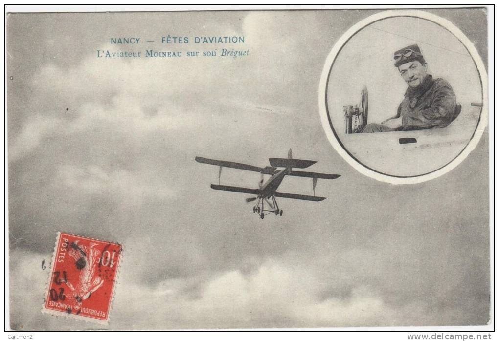 L'AVIATEUR MOINEAU SUR SON AVION BREGUET AVIATION - ....-1914: Précurseurs