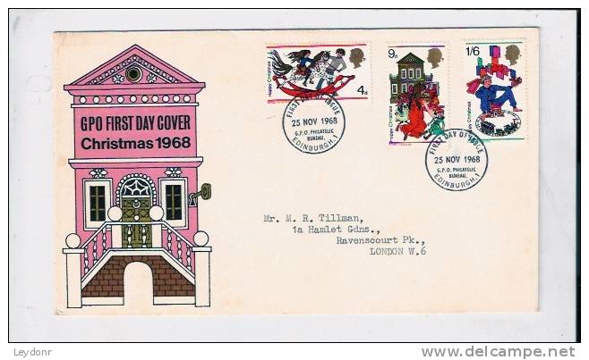 FDC Great Britain - Christmas 1968 - 1952-1971 Pre-Decimal Issues
