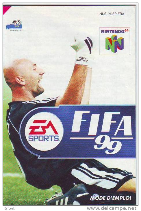 NOTICE JEU NINTENDO 64 FIFA 99 - Literatur Und Anleitungen