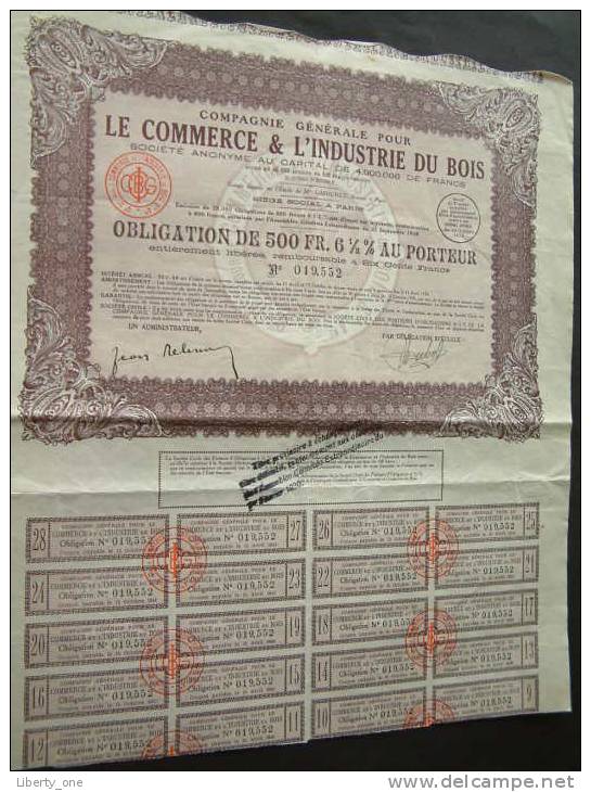 LE COMMERCE & L'INDUSTRIE DU BOIS / PARIS / N° 019552 ( Voir Photo Pour Detail )! - Autres & Non Classés