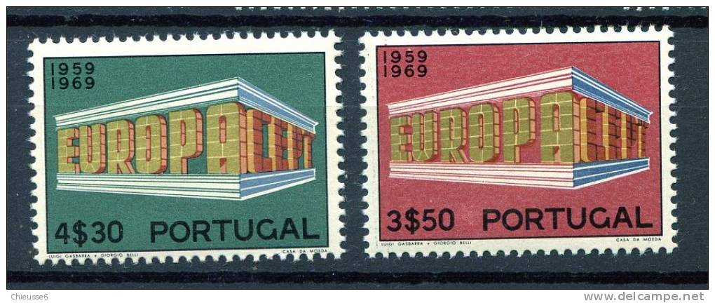 Portugal  ** N° 1051/1052 - Europa 1969 . - 1969