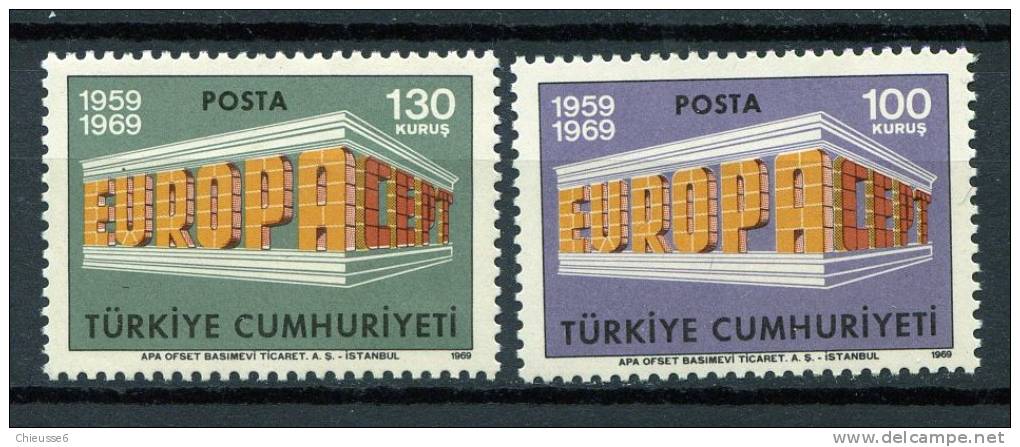 Turquie ** N° 1891/1892  Europa 1969 . - 1969