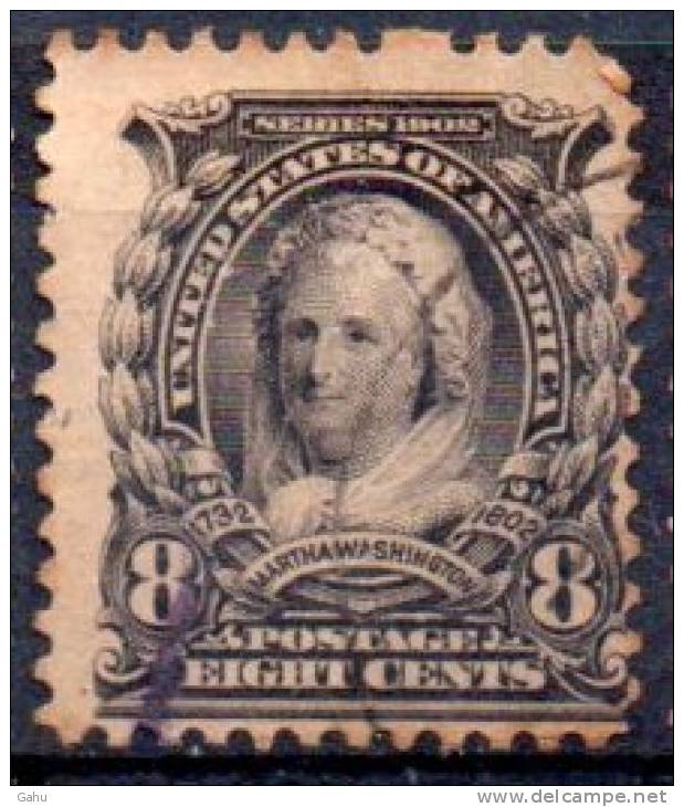 Etats Unis ; U S A ; 1902  ; N° Y : 150 ; Ob  ; Violet/noir; " Martha. Washington " ; Cote Y : 2.00 E. - Usados