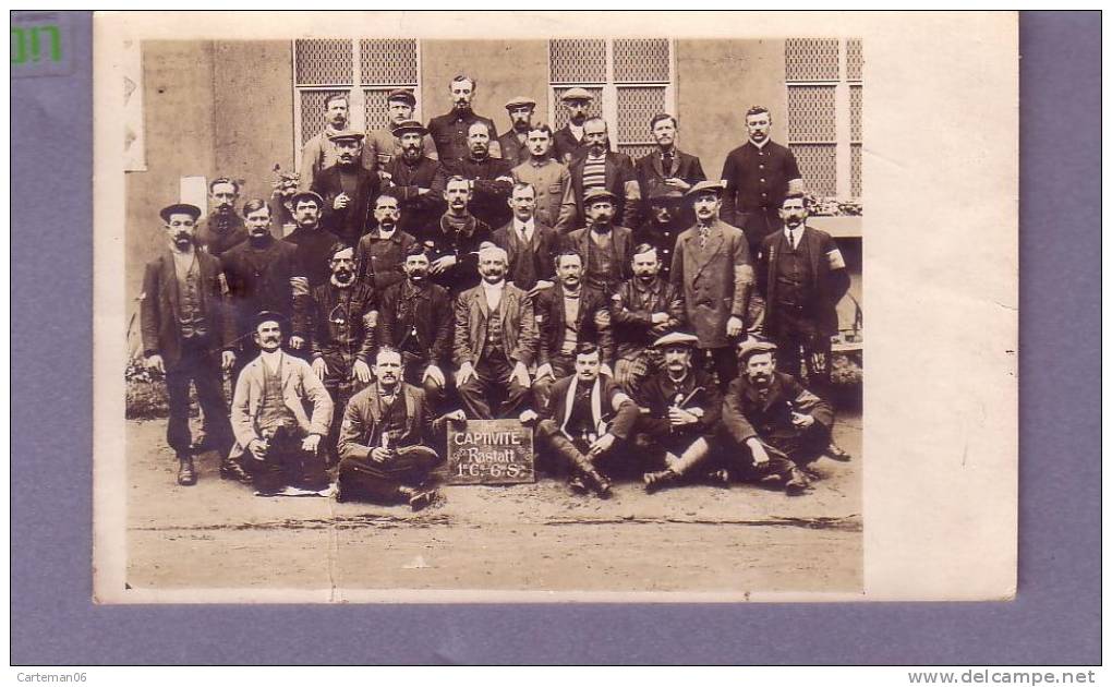Allemagne - Carte Photo - Rastatt Captivité - 1915 - 1re Cie. 6me Son - Camp De Prisonniers - Rastatt