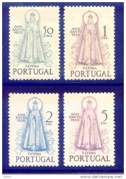 ! ! Portugal - 1950 Holy Year Lady Madonna (Complete Set) - Af. 719 To 722 - MH - Neufs