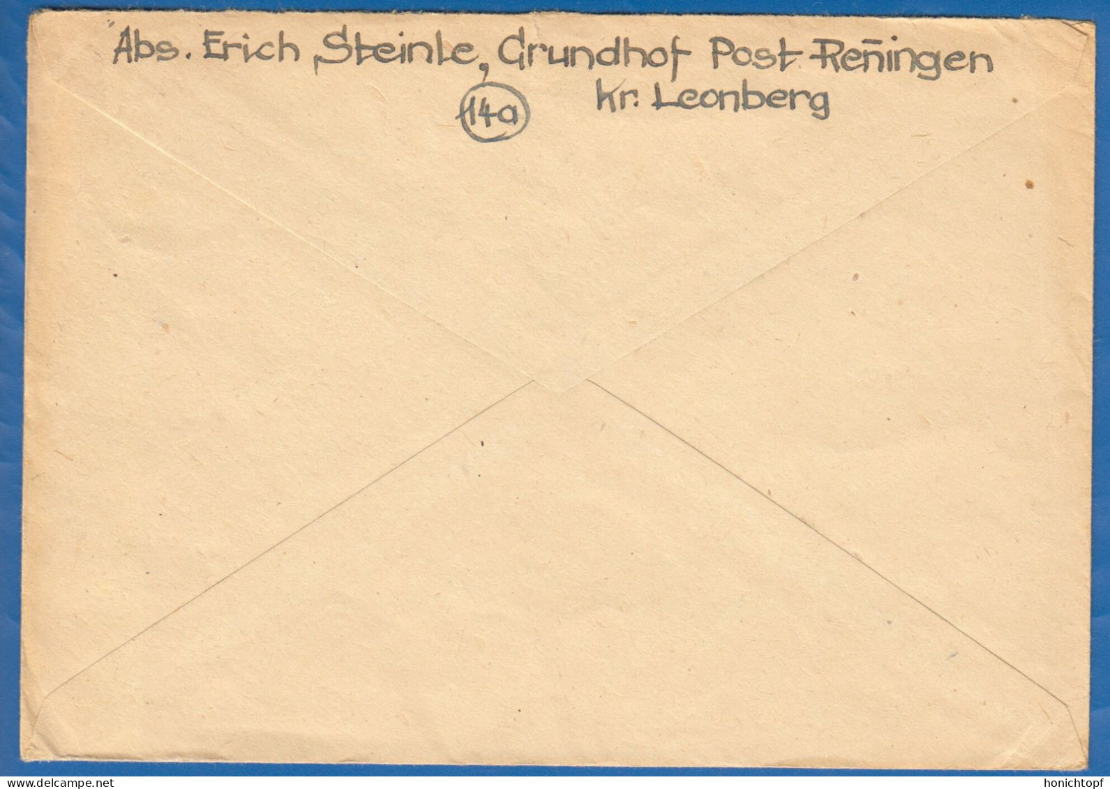 Deutschland; Alliierte Besetzung MiNr. 925; Brief V Leonberg Württ N Königsberg Bayern; 29.03.1947 - Storia Postale