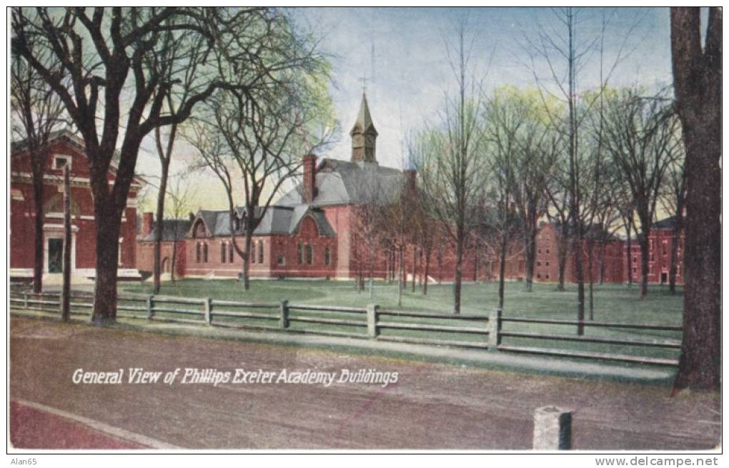 Exeter NH New Hampshire, Phillips Exeter Academy School On C1910s Vintage  Postcard - Andere & Zonder Classificatie