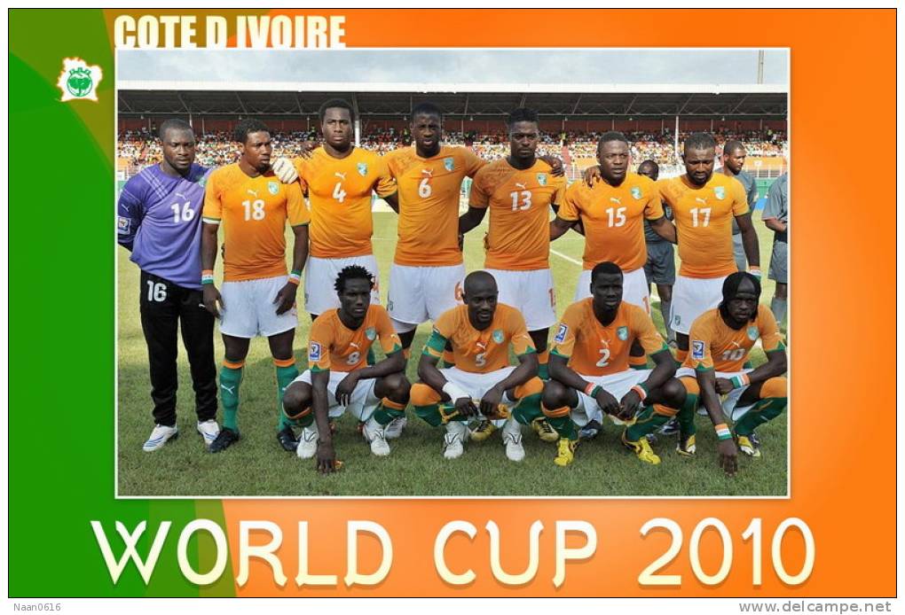 [Y38-01 ]  Cote D Ivoire  South Africa FIFA World Cup  , Postal Stationery -- Articles Postaux -- Postsache F - 2010 – Afrique Du Sud