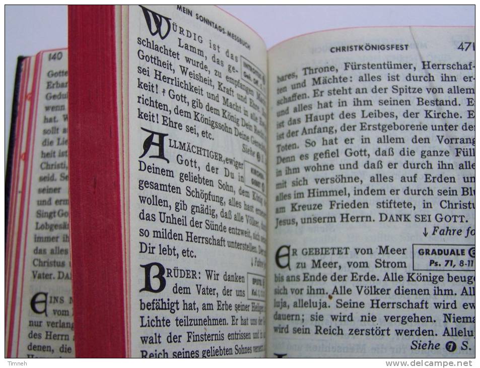 MEIN SONNTAGS MESSBUCH LATEINISCH Und DEUTSCH-Augustiner In Riverdale USA Stedman-BRUDERSCHAFT VOM KOSTBAREN BLUTE- - Christentum