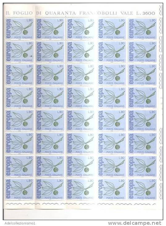 54065)n°2 Fogli Interi Di 40 Valori Da 90£ E 40£ Serie Europa Cept - Feuilles Complètes