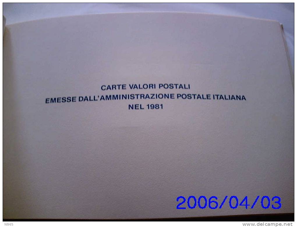 ANNO 1980  ITALY - ITALIE - ITALIA - LIBRO DEI FRANCOBOLLI DELLE POSTE ANNATA COMPLETA - Full Years