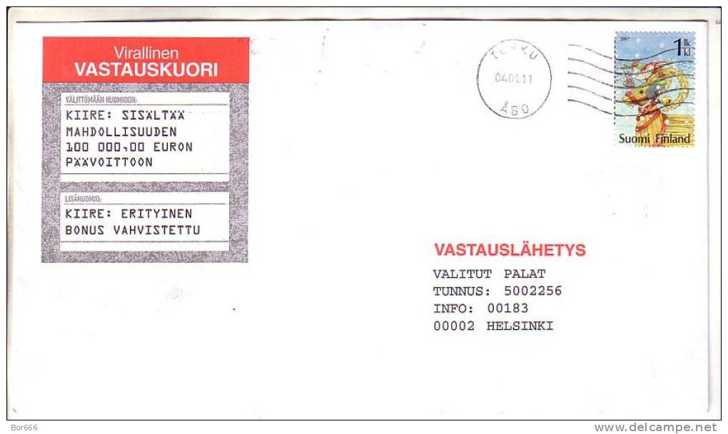 GOOD FINLAND Postal Cover 2011 - Good Stamped: Christmas - Briefe U. Dokumente