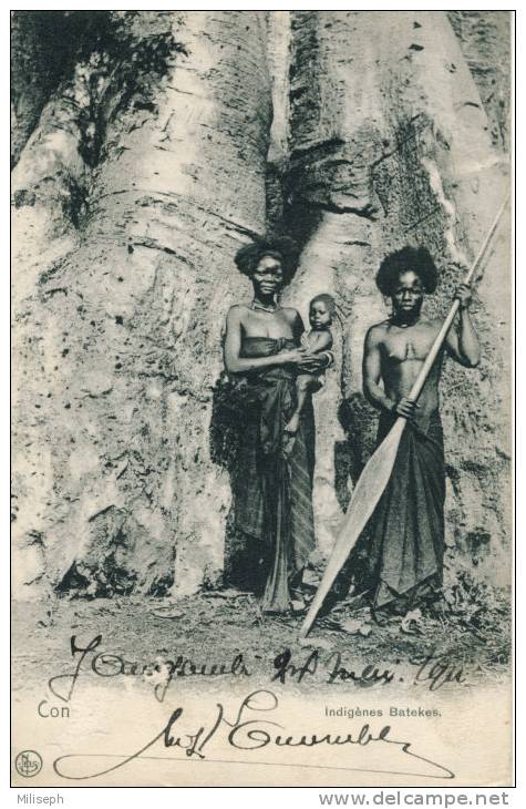 CONGO BELGE - Indigènes Batekes - Cachets Léopoldville Et Luttre 1911 - Kinshasa - Leopoldville (Leopoldstadt)