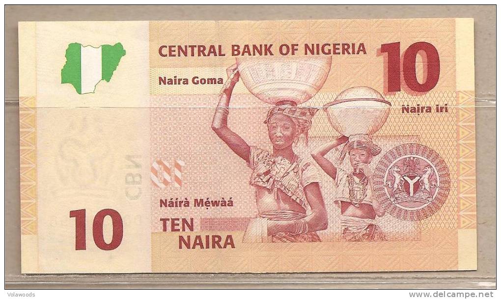 #19Nigeria - Banconota Circolata Da 10 Naira P-33b - 2007 - Nigeria