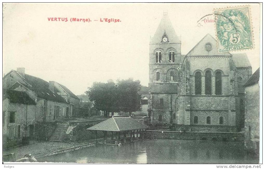 Dep 51 , Cpa VERTUS , L'église - Vertus