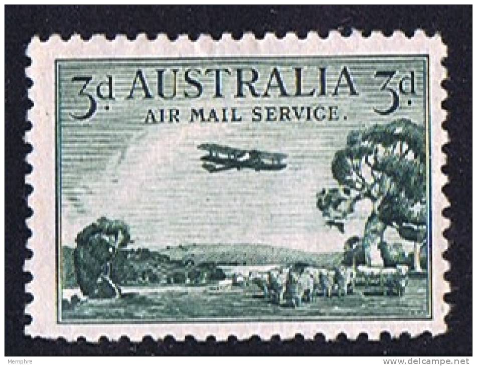 1931  Plane Over Scenery  Air Mail  SG 115  MH * - Mint Stamps