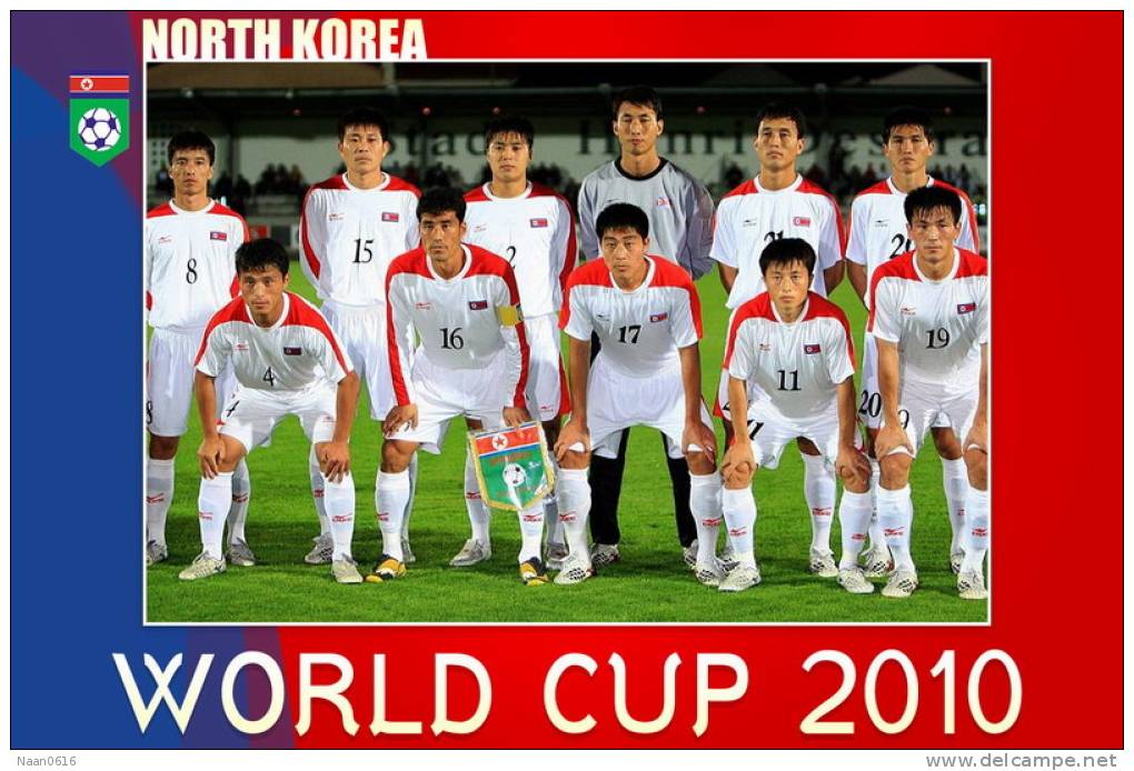 [Y38-03 ]  North Korea South Africa FIFA World Cup  , Postal Stationery -- Articles Postaux -- Postsache F - 2010 – South Africa