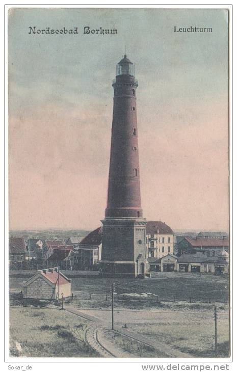 AK Nordseebad Borkum Leuchtturm Phare Lighthouse 1908 - Borkum