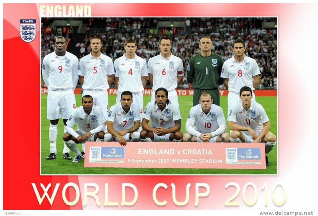 [Y38-32 ]  England  2010  South Africa FIFA World Cup  , Postal Stationery -- Articles Postaux -- Postsache F - 2010 – South Africa