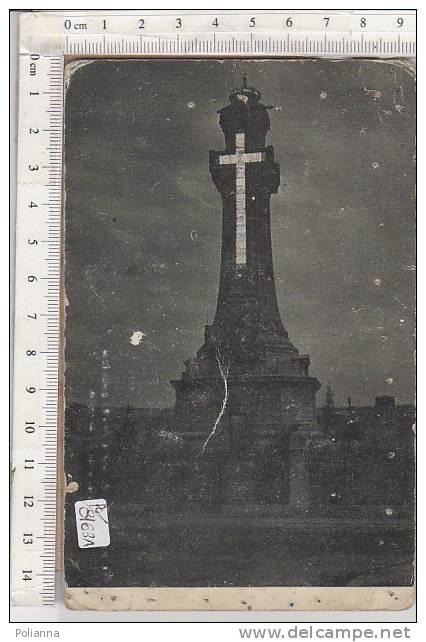 PO8163A# MONZA - CAPPELLA ESPIATORIA - CROCE ILLUMINATA NOTTE DEL 29 LUGLIO  VG 1918 - Monza