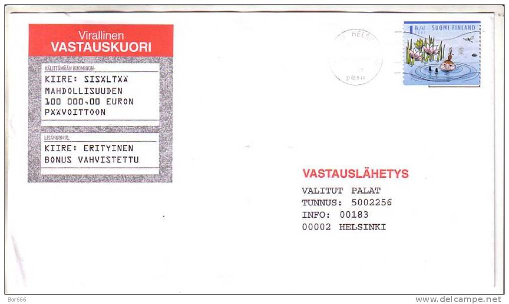 GOOD FINLAND Postal Cover 2011 - Good Stamped: Muumi - Briefe U. Dokumente