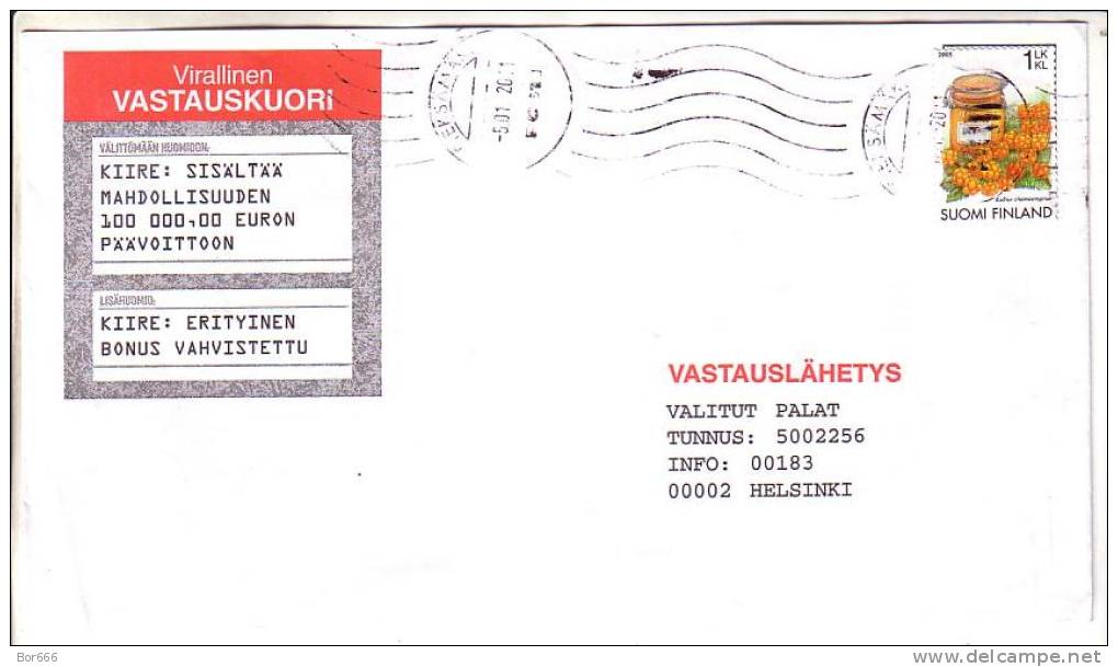 GOOD FINLAND Postal Cover 2011 - Good Stamped: Berries - Briefe U. Dokumente