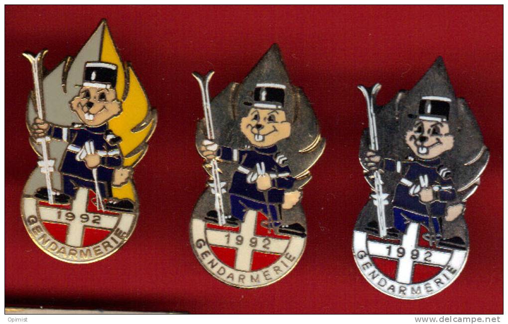 13194-lot De 3 Pin's Differents..gendarmerie.ski - Militaria