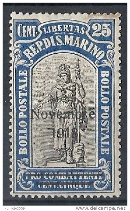 1918 SAN MARINO VITTORIA 25 CENT MNH ** - RR8761-2 - Neufs