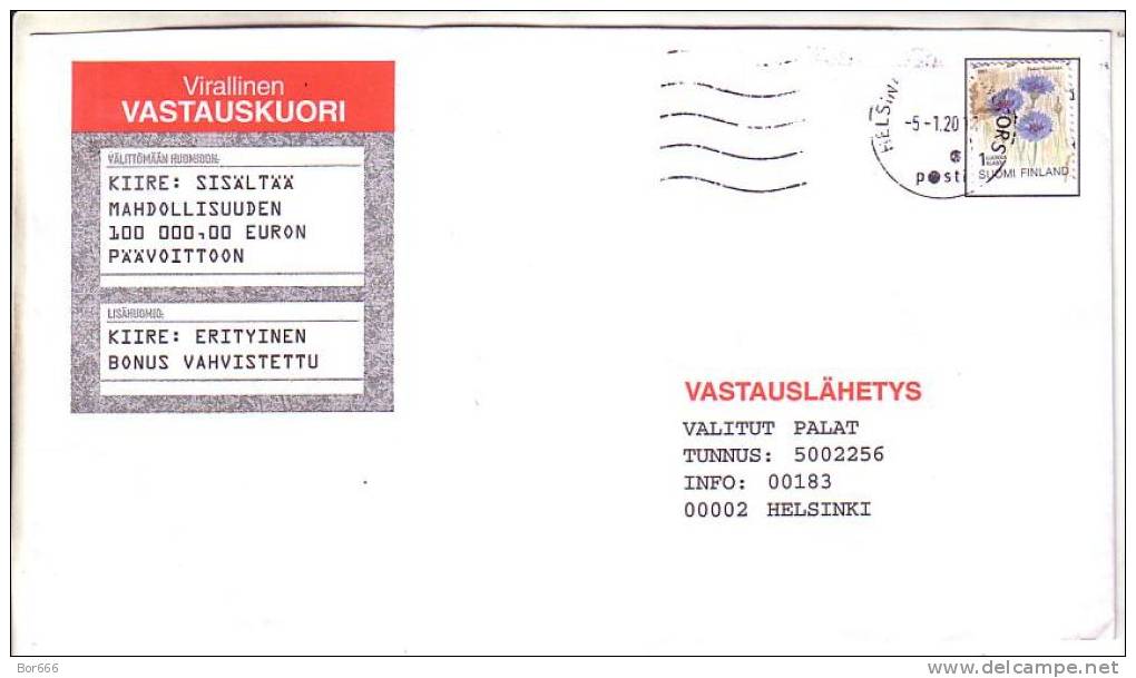 GOOD FINLAND Postal Cover 2011 - Good Stamped: Flowers - Briefe U. Dokumente