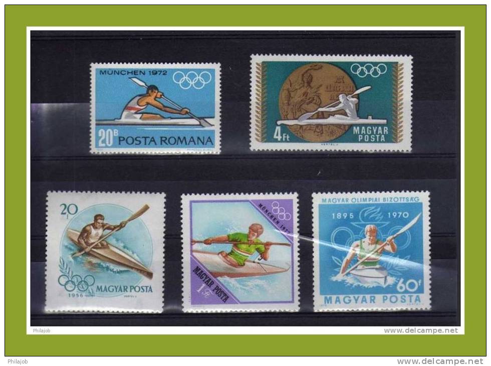 Lot De 5 Timbres NEUFS ** MNH " CANOE " Parfait état (49). - Canoe